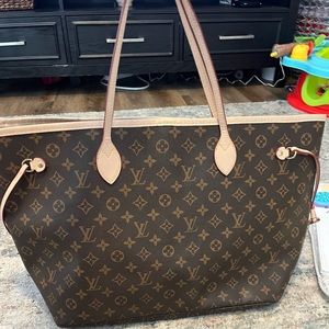 Used brown large purse